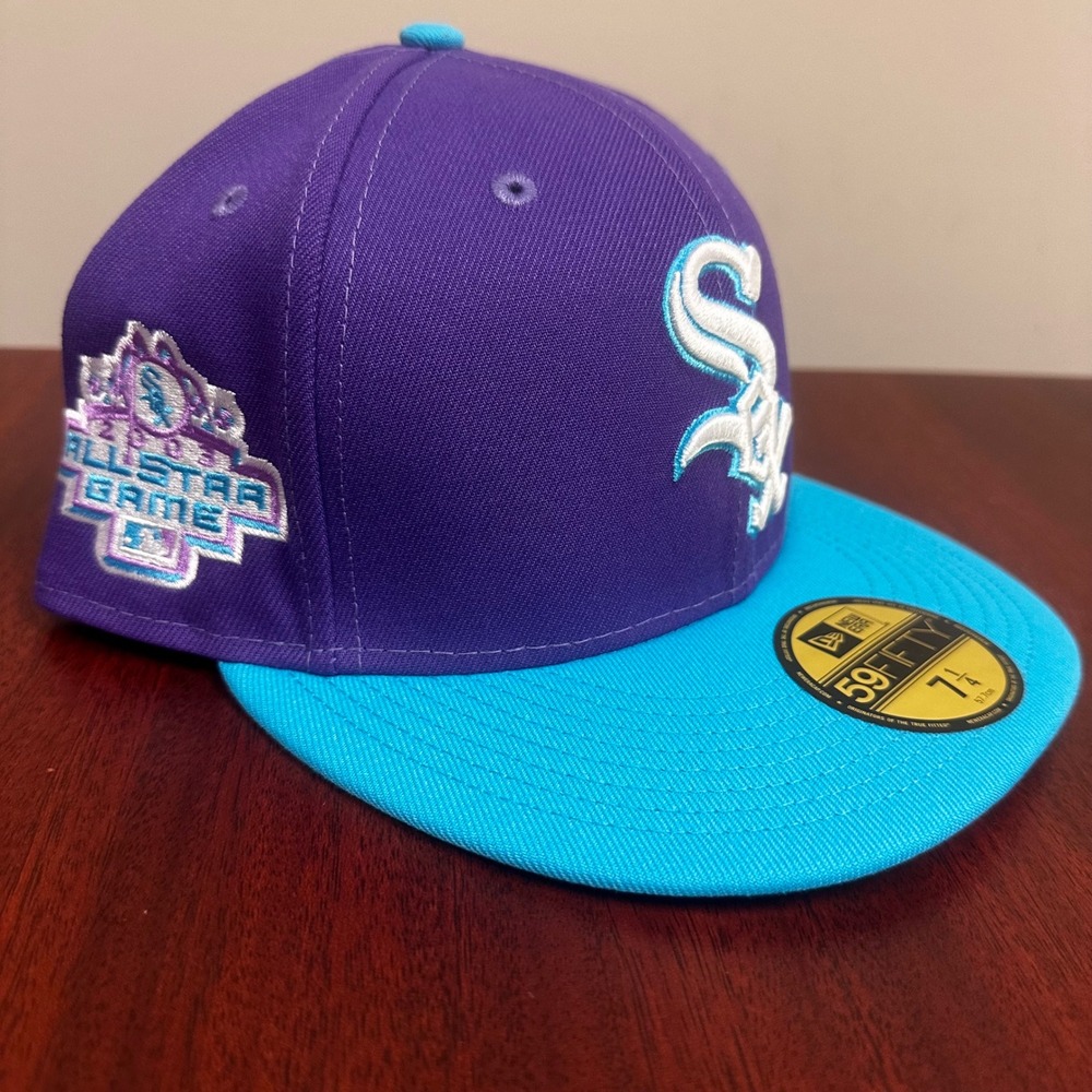New Era Vice Chicago White Sox Hat Mens 7 1/4 59FIFTY Purple 2003 All Star NEW